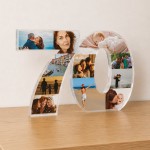 Personalised 70th Birthday Photo Block For Nan Grandma Grandad