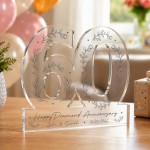 Personalised 60th Diamond Wedding Anniversary Plaque For Wife Personalised 60th Diamond Wedding Anniversary Plaque For Wife