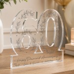 Personalised 60th Diamond Wedding Anniversary Plaque For Wife Personalised 60th Diamond Wedding Anniversary Plaque For Wife