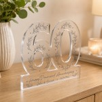 Personalised 60th Diamond Wedding Anniversary Plaque For Wife Personalised 60th Diamond Wedding Anniversary Plaque For Wife