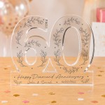 Personalised 60th Diamond Wedding Anniversary Plaque For Wife Personalised 60th Diamond Wedding Anniversary Plaque For Wife