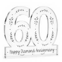 60th Diamond Wedding Anniversary Acrylic Plaque Gift Keepsake