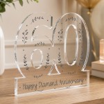 60th Diamond Wedding Anniversary Acrylic Plaque Gift Keepsake 60th Diamond Wedding Anniversary Acrylic Plaque Gift Keepsake