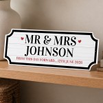 60th Diamond Wedding Anniversary Acrylic Plaque Personalised