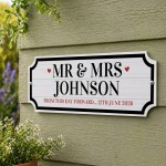 60th Diamond Wedding Anniversary Acrylic Plaque Personalised