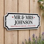 60th Diamond Wedding Anniversary Acrylic Plaque Personalised