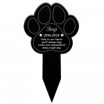 Personalised Dog Memorial Garden Stake Remembrance Plaque Pet