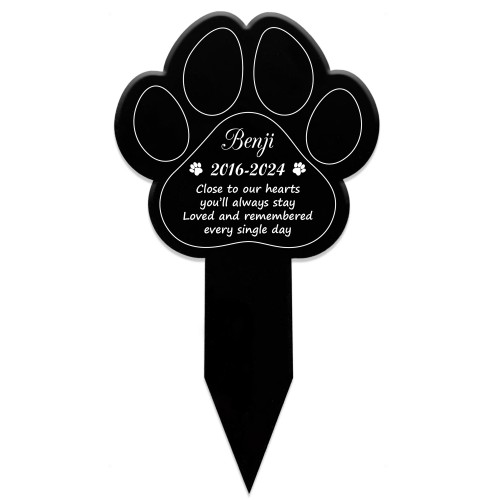 Personalised Dog Memorial Garden Stake Remembrance Plaque Pet