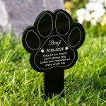 Personalised Dog Memorial Garden Stake Remembrance Plaque Pet