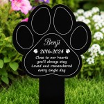 Personalised Dog Memorial Garden Stake Remembrance Plaque Pet