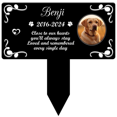 Personalised Dog Memorial Plaque with Photo Pet Grave Marker Personalised Dog Memorial Plaque with Photo Pet Grave Marker