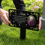 Personalised Mum Memorial Plaque with Photo Grave Marker Personalised Mum Memorial Plaque with Photo Grave Marker