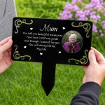 Personalised Mum Memorial Plaque with Photo Grave Marker Personalised Mum Memorial Plaque with Photo Grave Marker