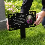Personalised Mum Memorial Plaque with Photo Grave Marker Personalised Mum Memorial Plaque with Photo Grave Marker