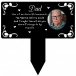 Personalised Dad Memorial Plaque with Photo Grave Marker Personalised Dad Memorial Plaque with Photo Grave Marker