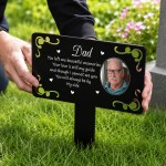 Personalised Dad Memorial Plaque with Photo Grave Marker Personalised Dad Memorial Plaque with Photo Grave Marker