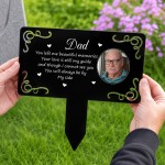 Personalised Dad Memorial Plaque with Photo Grave Marker Personalised Dad Memorial Plaque with Photo Grave Marker