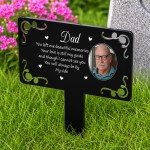Personalised Dad Memorial Plaque with Photo Grave Marker Personalised Dad Memorial Plaque with Photo Grave Marker