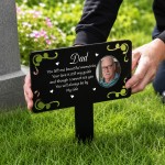 Personalised Dad Memorial Plaque with Photo Grave Marker Personalised Dad Memorial Plaque with Photo Grave Marker