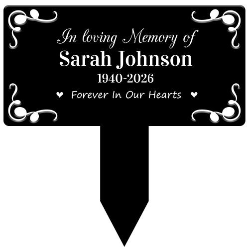 Personalised In Loving Memory Graveside Memorial Plaque Garden