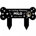 Personalised Dog Memorial Plaque Black Acrylic Grave Marker Personalised Dog Memorial Plaque Black Acrylic Grave Marker