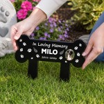 Personalised Dog Memorial Plaque Black Acrylic Grave Marker Personalised Dog Memorial Plaque Black Acrylic Grave Marker
