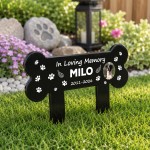 Personalised Dog Memorial Plaque Black Acrylic Grave Marker Personalised Dog Memorial Plaque Black Acrylic Grave Marker