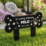 Personalised Dog Memorial Plaque Black Acrylic Grave Marker Personalised Dog Memorial Plaque Black Acrylic Grave Marker