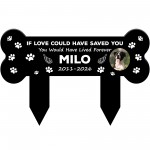 Dog Puppy Photo Personalised Memorial Plaque And Stake