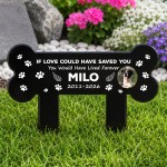Dog Puppy Photo Personalised Memorial Plaque And Stake