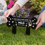 Dog Puppy Photo Personalised Memorial Plaque And Stake