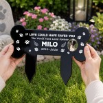 Dog Puppy Photo Personalised Memorial Plaque And Stake