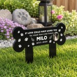 Dog Puppy Photo Personalised Memorial Plaque And Stake
