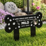 Dog Puppy Photo Personalised Memorial Plaque And Stake