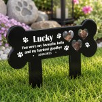 Dog Puppy Personalised Photo Memorial Plaque And Stake