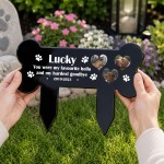 Dog Puppy Personalised Photo Memorial Plaque And Stake