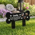 Dog Puppy Personalised Photo Memorial Plaque And Stake