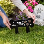 Dog Puppy Personalised Photo Memorial Plaque And Stake