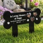 Personalised Dog In Loving Memory Memorial Plaque Black Acrylic