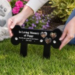 Personalised Dog In Loving Memory Memorial Plaque Black Acrylic