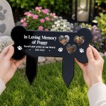 Personalised Dog In Loving Memory Memorial Plaque Black Acrylic