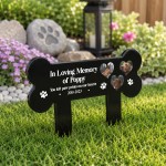 Personalised Dog In Loving Memory Memorial Plaque Black Acrylic