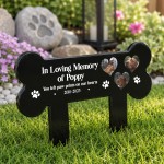 Personalised Dog In Loving Memory Memorial Plaque Black Acrylic