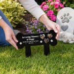 Personalised Dog In Loving Memory Memorial Plaque Black Acrylic