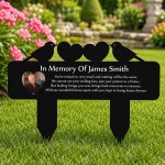 Personalised Photo Memorial Stake Black Acrylic Robin Grave Personalised Photo Memorial Stake Black Acrylic Robin Grave