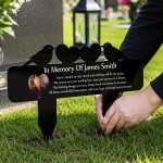Personalised Photo Memorial Stake Black Acrylic Robin Grave Personalised Photo Memorial Stake Black Acrylic Robin Grave