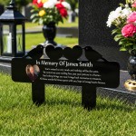Personalised Photo Memorial Stake Black Acrylic Robin Grave Personalised Photo Memorial Stake Black Acrylic Robin Grave
