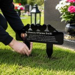 Personalised Photo Memorial Stake Black Acrylic Robin Grave Personalised Photo Memorial Stake Black Acrylic Robin Grave