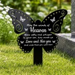 Butterfly Memorial Garden Stake Acrylic Grave Plaque