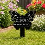Butterfly Memorial Garden Stake Acrylic Grave Plaque